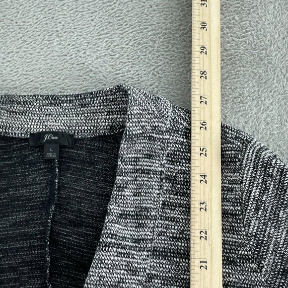 J.Crew Womens Long Sleeve  Cardigan Sweater Large Polyester Cotton Gray 4863 - Picture 5 of 8